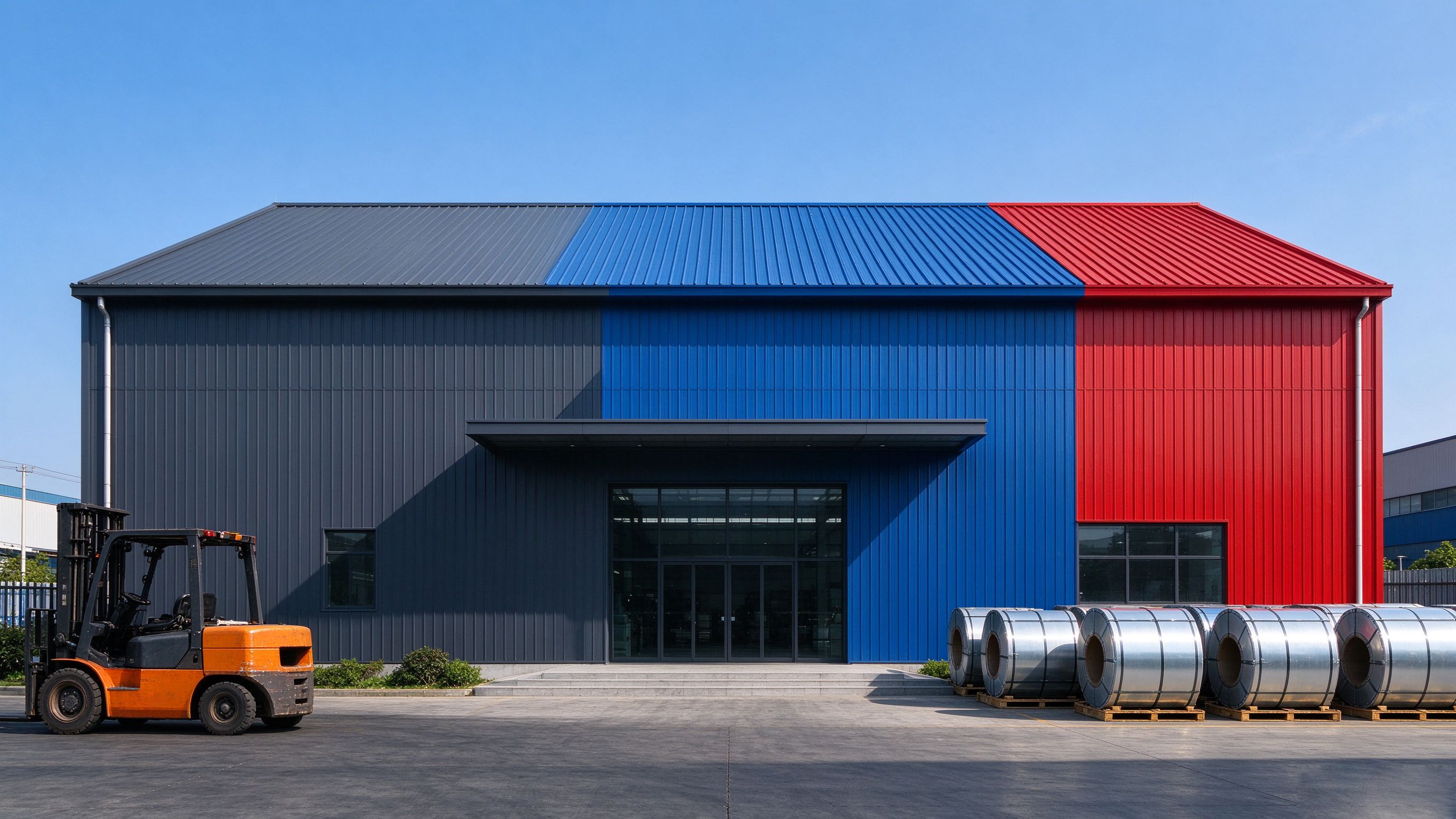 color coated steel sheet roofing wall cladding industrial building